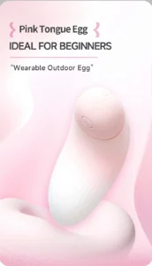 pink tongue egg vibrator | 10 modes | wearable outdoor | ipx6 waterproof | 200 min battery