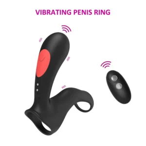 vibrating penis ring | 7 modes + remote control | ipx7 waterproof + medical grade silicone | multi purpose stimulation